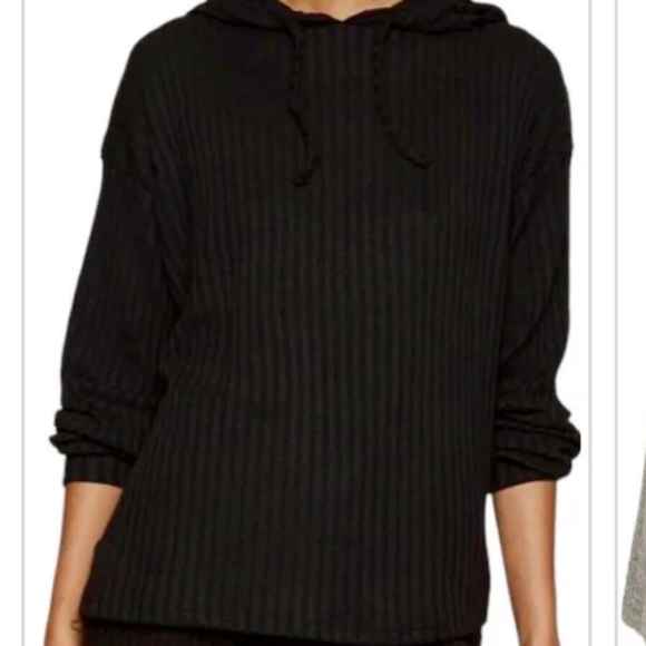 Sweet Romeo black ribbed sweater hoodie. NWT. Small - Picture 3 of 8